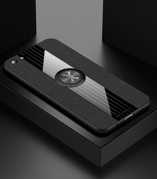 XINLI Stitching Cloth Textue Shockproof TPU Protective Case with Ring Holder