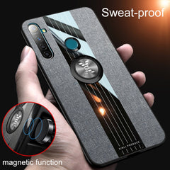 XINLI Stitching Cloth Textue Shockproof TPU Protective Case with Ring Holder