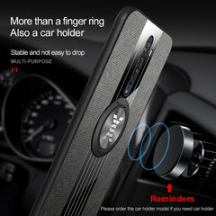 XINLI Stitching Cloth Textue Shockproof TPU Protective Case with Ring Holder