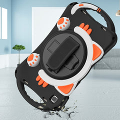 Cute Cat King Kids Shockproof EVA Protective Case with Holder & Shoulder Strap & Handle