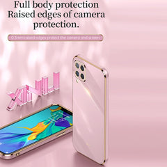 XINLI Straight Edge 6D Electroplate TPU Phone Case