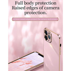 XINLI Straight Edge 6D Electroplate TPU Phone Case