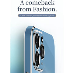 XINLI Straight Edge 6D Electroplate TPU Phone Case