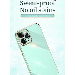 XINLI Straight Edge 6D Electroplate TPU Phone Case