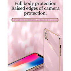 XINLI Straight Edge 6D Electroplate TPU Phone Case
