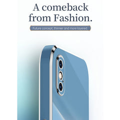 XINLI Straight Edge 6D Electroplate TPU Phone Case