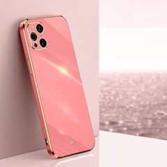 XINLI Straight Edge 6D Electroplate TPU Phone Case