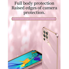 XINLI Straight Edge 6D Electroplate TPU Phone Case