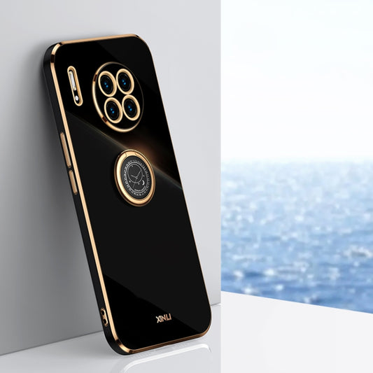 XINLI Straight Edge 6D Electroplate TPU Phone Case with Ring Holder