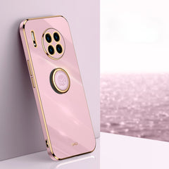 XINLI Straight Edge 6D Electroplate TPU Phone Case with Ring Holder