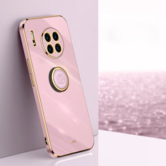 XINLI Straight Edge 6D Electroplate TPU Phone Case with Ring Holder