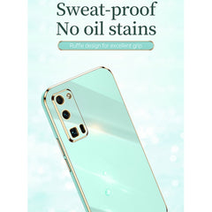 XINLI Straight Edge 6D Electroplate TPU Phone Case with Ring Holder