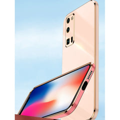 XINLI Straight Edge 6D Electroplate TPU Phone Case with Ring Holder