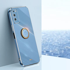 XINLI Straight Edge 6D Electroplate TPU Phone Case with Ring Holder