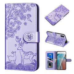 Sika Deer Embossing Pattern Horizontal Flip PU Leather Case with Holder & Card Slot & Wallet & Photo Frame, For iPhone 13 Pro, For iPhone 13 Pro Max, For iPhone X / XS, For iPhone XR
