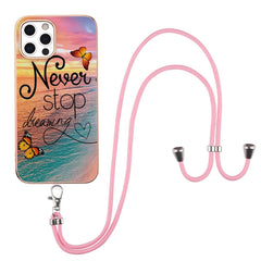 Electroplating Pattern IMD TPU Shockproof Case with Neck Lanyard, For iPhone 12 mini, For iPhone 12 / 12 Pro, For iPhone 12 Pro Max, For iPhone 11