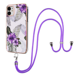 Electroplating Pattern IMD TPU Shockproof Case with Neck Lanyard, For iPhone 12 mini, For iPhone 12 / 12 Pro, For iPhone 12 Pro Max, For iPhone 11