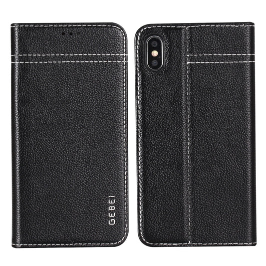 GEBEI Top-grain Leather Horizontal Flip Protective Case with Holder & Card Slots, For iPhone XS Max, For Galaxy Note 10, For Galaxy Note 10+