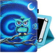 Universal Colored Drawing Horizontal Flip PU Leather Case with Holder & Card Slot