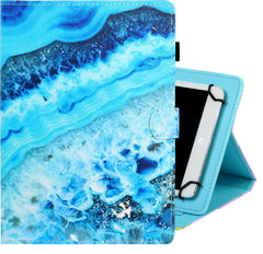 Universal Colored Drawing Horizontal Flip PU Leather Case with Holder & Card Slot