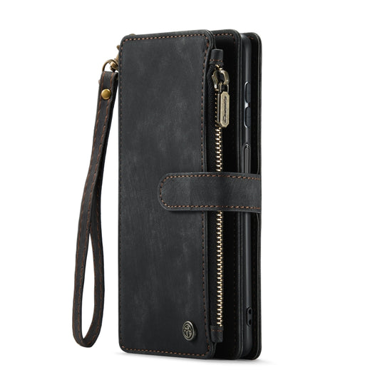 CaseMe-C30 PU + TPU Multifunctional Horizontal Flip Leather Case with Holder & Card Slot & Wallet & Zipper Pocket
