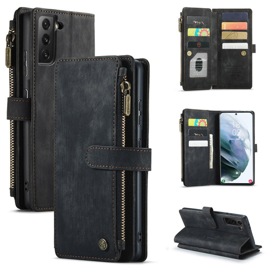 CaseMe-C30 PU + TPU Multifunctional Horizontal Flip Leather Case with Holder & Card Slot & Wallet & Zipper Pocket