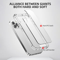 iPAKY Crystal Clear Series Transparent Shockproof TPU + PC Protective Case