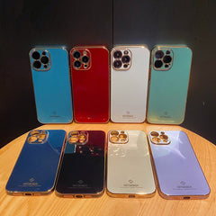 Electroplating Metal Frame Precise Hole TPU Protective Case, For iPhone 13 Pro
