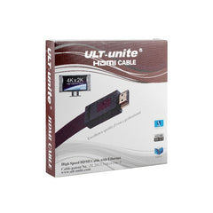 ULT-unite 4K Ultra HD Gold-plated HDMI to HDMI Flat Cable, 1m, 1.5m, 2m, 3m, 5m, 10m