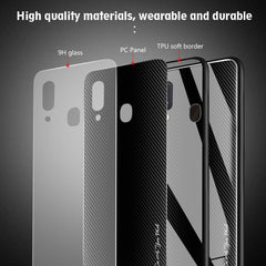 Texture Gradient Glass Protective Case, For Galaxy A20 / A30, For Galaxy A50, For Galaxy A80 / A90, For Galaxy Note 9