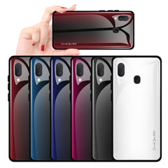 Texture Gradient Glass Protective Case, For Galaxy A20 / A30, For Galaxy A50, For Galaxy A80 / A90, For Galaxy Note 9