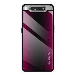 Texture Gradient Glass Protective Case, For Galaxy A20 / A30, For Galaxy A50, For Galaxy A80 / A90, For Galaxy Note 9