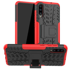 Tire Texture Shockproof TPU+PC Protective Case with Holder, For OPPO Realme 5, For Xiaomi Redmi Note 8 Pro, For Xiaomi Redmi Note 8, For Galaxy A20s, For Galaxy A70s