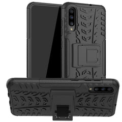 Tire Texture Shockproof TPU+PC Protective Case with Holder, For OPPO Realme 5, For Xiaomi Redmi Note 8 Pro, For Xiaomi Redmi Note 8, For Galaxy A20s, For Galaxy A70s