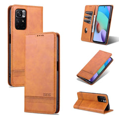 AZNS Magnetic Calf Texture Horizontal Flip Leather Phone Case with Card Slots & Holder & Wallet, For Xiaomi Redmi Note 11