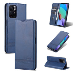 AZNS Magnetic Calf Texture Horizontal Flip Leather Phone Case with Card Slots & Holder & Wallet, For Xiaomi Redmi Note 11