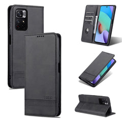 AZNS Magnetic Calf Texture Horizontal Flip Leather Phone Case with Card Slots & Holder & Wallet, For Xiaomi Redmi Note 11