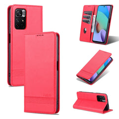 AZNS Magnetic Calf Texture Horizontal Flip Leather Phone Case with Card Slots & Holder & Wallet, For Xiaomi Redmi Note 11