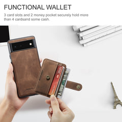 JEEHOOD RFID Blocking Anti-Theft Wallet Phone Case, For Google Pixel 6, For Google Pixel 6 Pro