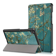 For Lenovo Tab M8 Coloured Drawing Pattern Horizontal Deformation Flip Leather Case with Three-folding Holder