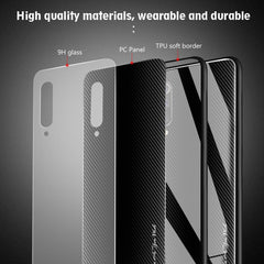 Texture Gradient Glass Protective Case, For Xiaomi 9 SE, For Xiaomi CC9 / A3 Lite
