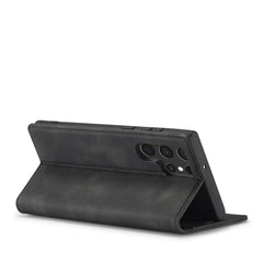 LC.IMEEKE Soft PU + TPU Magnetic Skin-friendly Feeling Leather Phone Case, For Samsung Galaxy S22 Ultra, For Samsung Galaxy S22