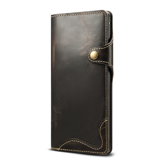 Denior Oil Wax Cowhide Magnetic Button Horizontal Flip Leather Case with Card Slots & Wallet, For Galaxy Note9, For Huawei Mate 20, For Huawei Mate 20 Pro, For Galaxy S10, For Galaxy S10e, For Galaxy S10 Plus