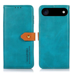 KHAZNEH Dual-color Cowhide Texture Flip Leather Phone Case