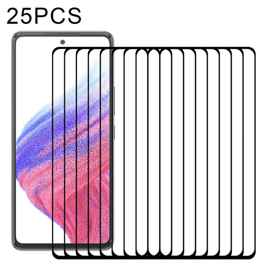 25 PCS Full Glue Cover Screen Protector Tempered Glass Film, For Samsung Galaxy A53 5G (25 PCS)
