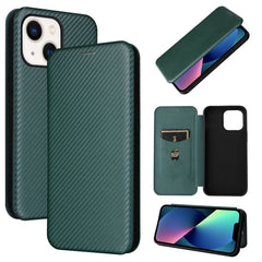 Carbon Fiber Texture Magnetic Flip Leather Phone Case, For iPhone 14, For iPhone 14 Plus, For iPhone 14 Pro, For iPhone 14 Pro Max
