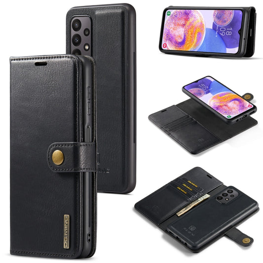DG.MING Crazy Horse Texture Detachable Magnetic Leather Phone Case, For Samsung Galaxy A23 5G