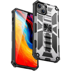 Armor Shockproof TPU + PC Magnetic Protective Phone Case with Holder, For iPhone 14, For iPhone 14 Pro, For iPhone 14 Pro Max, For iPhone 14 Plus
