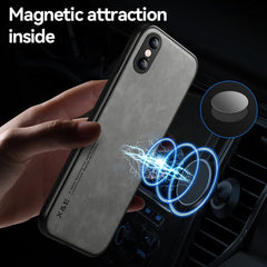 Skin Feel Magnetic Leather Back Phone Case