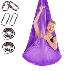 Indoor Anti-gravity Yoga Knot-free Aerial Yoga Hammock with Buckle / Extension Strap, Size: 400x280cm